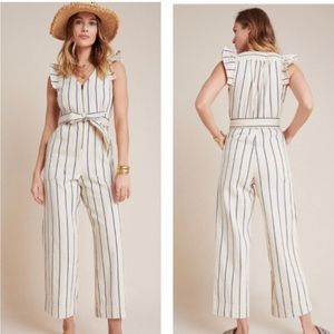 NWT Anthropologie Femme Striped Jumpsuit, Size 4 petite